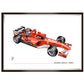 Scuderia Ferrari F2004 Michael Schumacher technical - Poster A2/A3