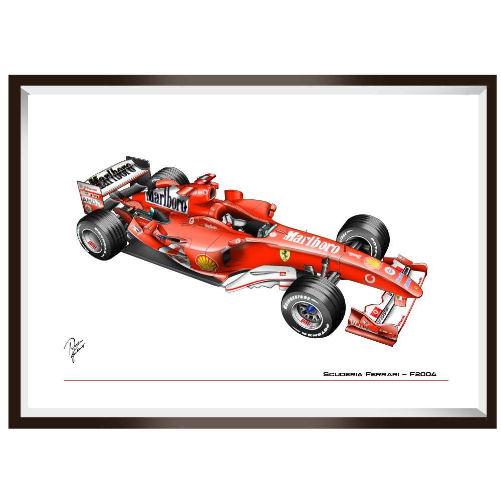 Scuderia Ferrari F2004 Michael Schumacher technical - Poster A2/A3