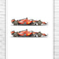 Scuderia Ferrari SF-23 Leclerc and Sainz white background  - Poster A2/A3